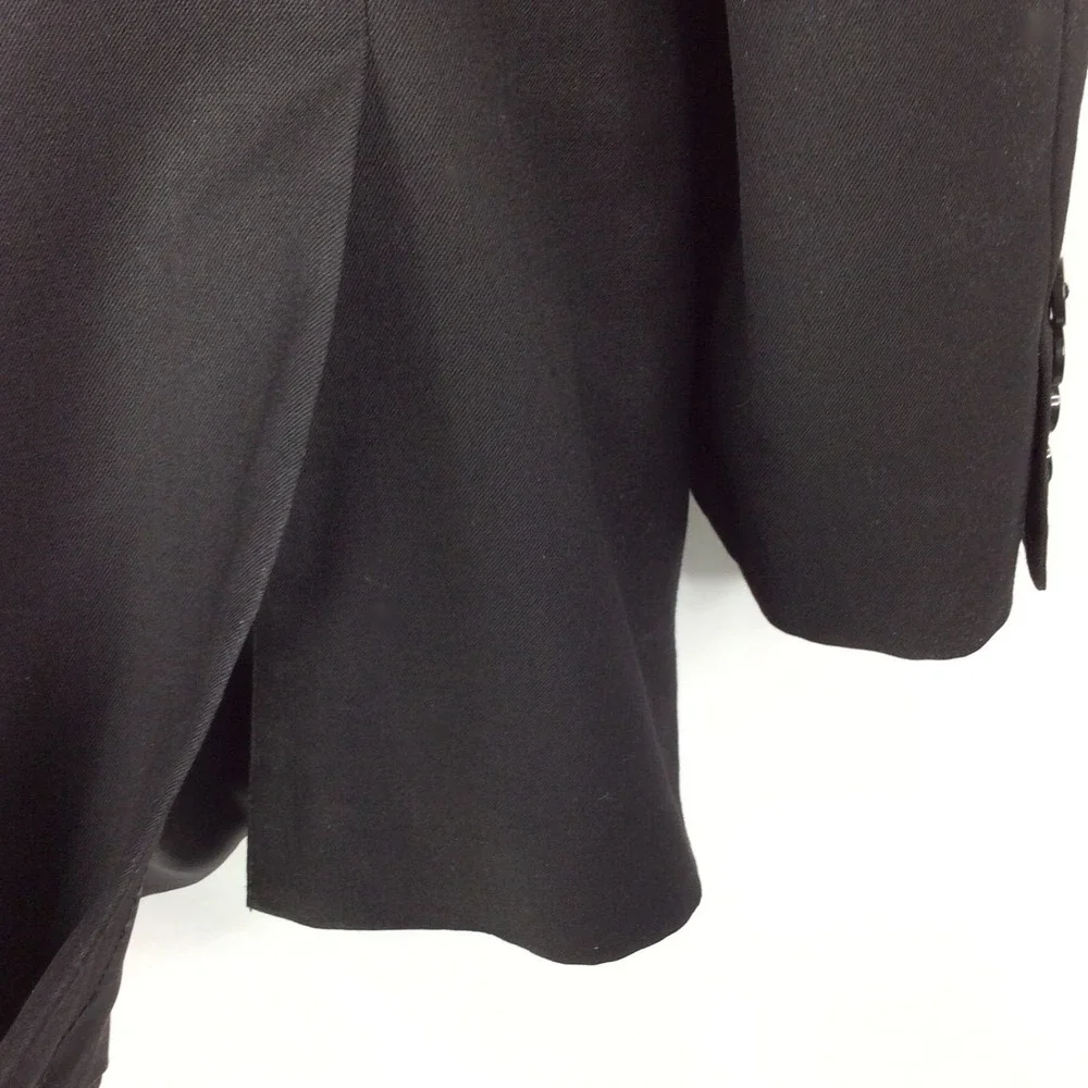 Calvin Klein 2 Button Suit Jacket Blazer Men's Size 48R Black 100% Wool